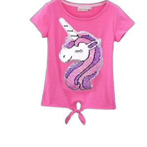 HH Family Flip Sequin Unicorn Shirt Tee for Girls 4 Long Pretty Shirt