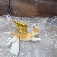 Load image into Gallery viewer, Honor the Feline: Orange Tabby Holiday Cat Angel Ornament
