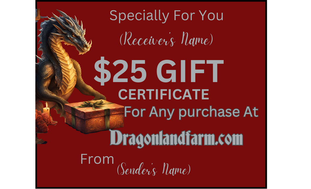 $20 Gets a Personalized $25 Gift Certificate from You