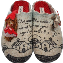 Load image into Gallery viewer, Spring Step Women’s Wool Little Red Riding Hood Fairy Tale Slippers Size 9
