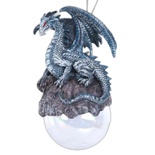 Load image into Gallery viewer, Checkmate Gray Dragon Hanging Ornament Hand-painted cold cast resin
