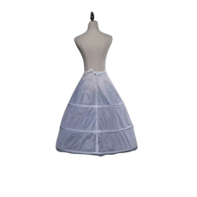 Load image into Gallery viewer, Elegant White 3-Hoop Petticoat for Gowns Polyester Nylon Wedding Dresses Formal
