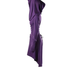 Load image into Gallery viewer, Long Sleeve Hooded Cosplay Dress for Women Purple Size 14 Front &amp; Back Lacing
