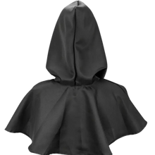 Load image into Gallery viewer, Medieval Black Wizard Cowl Dress Up Costume One Size Fits Most
