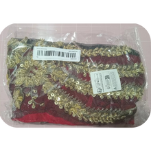 Load image into Gallery viewer, Red Beanie with Golden Beads Breathable Head Wrap and Chemo Cap Women &amp; Girls
