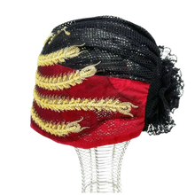 Load image into Gallery viewer, Red Beanie with Golden Beads Breathable Head Wrap and Chemo Cap Women &amp; Girls
