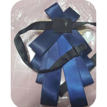 Load image into Gallery viewer, Navy Blue Diamond Ribbon With Flower Collar perfect very elegant
