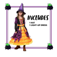 Load image into Gallery viewer, Girls Witch Tutu Light Up Halloween Costume 3T
