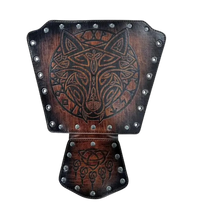 Load image into Gallery viewer, Medieval Knight Style Embossed Wolf Head Gauntlet Stage Props
