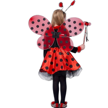 Load image into Gallery viewer, Ladybug Costume, Deluxe Animal Fancy Dress Outfit with Wings (10pcs Set) 3-4T
