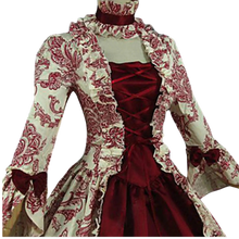 Load image into Gallery viewer, Flare Sleeve Victorian Party Formal Gown Renaissance Gothic Floral Sm
