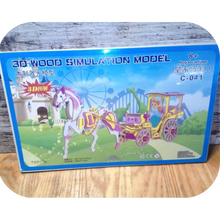 Load image into Gallery viewer, 3d Puzzle Horse and Royal Carriage 15x6x4 inches
