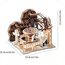 Load image into Gallery viewer, 3D Wooden Puzzle Marble Run Set Mechanical Model Kit + Motor Brainteaser Puzzle
