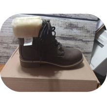 Load image into Gallery viewer, Warm Winter Montreal Faux Fur Ankle Boots Fold-Down 2 Style MONTREAL BROWN 5.5
