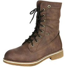 Load image into Gallery viewer, Warm Winter Montreal Faux Fur Ankle Boots Fold-Down 2 Style MONTREAL BROWN 5.5
