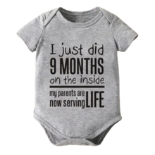 Load image into Gallery viewer, Newborn Infant &quot;9 Months&quot; Romper Short Sleeve Crew Neck Jumpsuit For Babys 0-3 M
