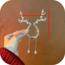 Load image into Gallery viewer, Christmas Antler Hair Clip Hair Buckle With Tassel Bead Hair Accessories
