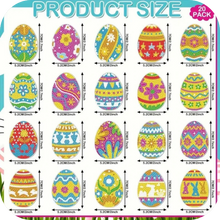 Load image into Gallery viewer, 20pcs Easter Diamond Painting Keychain Kit + Tools Easter Egg Diamond Painting
