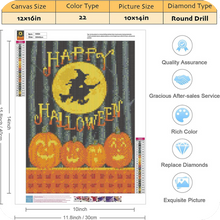 Load image into Gallery viewer, Witch Diamond Painting Halloween Gem Art Kits 12x16inch
