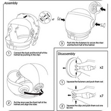 Load image into Gallery viewer, Astronaut Helmet + Movable Visor Kids Space Birthday Dress Up Pretend Role Play
