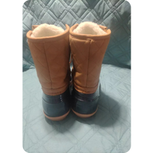 Load image into Gallery viewer, JustFab Women&#39;s Duck Boots Size 10 Tan Boots Just Fab Zipper &amp; Lace up
