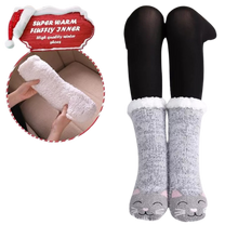 Load image into Gallery viewer, Thick Slipper Socks Grippers Non Slip Warm Fleece Lining Fluffy Fuzzy Socks 5-10
