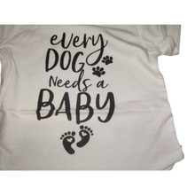 Load image into Gallery viewer, Every Dog Needs a Baby” Romper 0-3 months
