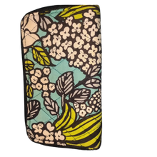 Load image into Gallery viewer, Vera Bradley Full Zip Around Wallet RETIRED PATTERN ISLAND BLOOM 8&quot;x5&quot;
