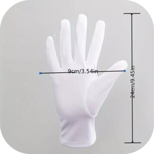 Load image into Gallery viewer, 1pair Unisex White Lightweight Cotton Inspection Work Gloves For Servant/Driver
