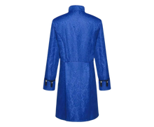 Load image into Gallery viewer, Renaissance Jacquard Tailcoat Medieval Masquerade Ball Cosplay Blue Size 46-48
