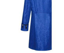 Load image into Gallery viewer, Renaissance Jacquard Tailcoat Medieval Masquerade Ball Cosplay Blue Size 46-48
