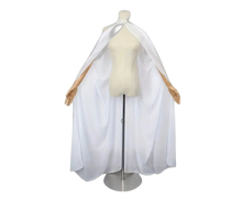 Load image into Gallery viewer, Elegant Chiffon Embroidered Halter Cape Cloak White Shawl Wrap
