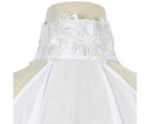 Load image into Gallery viewer, Elegant Chiffon Embroidered Halter Cape Cloak White Shawl Wrap
