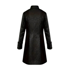 Load image into Gallery viewer, Vintage Style Single Breasted Stand Collar Overcoat Dinner Jacket Black 44 US 11
