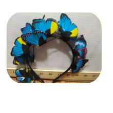 Load image into Gallery viewer, Blue Butterfly Decorative Head Band Non Slip Hair Hoop Stylish Hair Accessories
