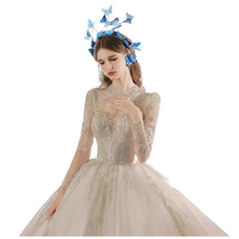 Load image into Gallery viewer, Blue Butterfly Decorative Head Band Non Slip Hair Hoop Stylish Hair Accessories
