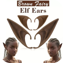 Load image into Gallery viewer, 2 Pair/ Set Brown Latex Elf Ears Ear Wraps Style Ear Ornaments Long &amp; Short
