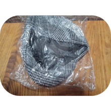 Load image into Gallery viewer, Adjustable British Style Peaked Cap Grey Plaid
