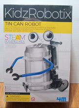 Load image into Gallery viewer, KidzRobotix Tin Can Robot DIY Science Kit STEM Powered Kids Boys &amp; Girls Ages 8+
