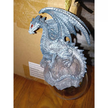 Load image into Gallery viewer, Checkmate Gray Dragon Hanging Ornament Hand-painted cold cast resin
