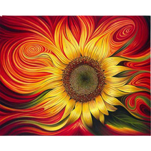 Load image into Gallery viewer, Acrylic Sunflower Spiral - DIY Painting By Numbers Kit 16&quot;x20&quot;
