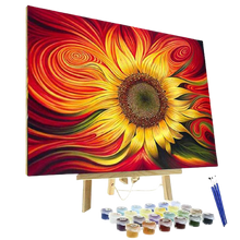 Load image into Gallery viewer, Acrylic Sunflower Spiral - DIY Painting By Numbers Kit 16&quot;x20&quot;
