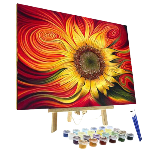 Acrylic Sunflower Spiral - DIY Painting By Numbers Kit 16