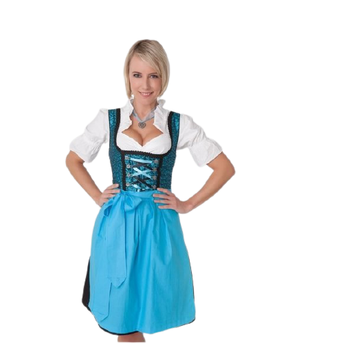 3 Pcs German Waitress Dirndl Oktoberfest Dress 46 Women's cosplay